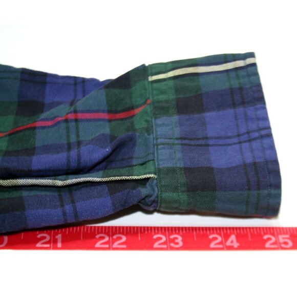 Ralph Lauren Blue Green Plaid Button‑Down Shirt Mens M Red Pony Classic Preppy - Picture 6 of 6
